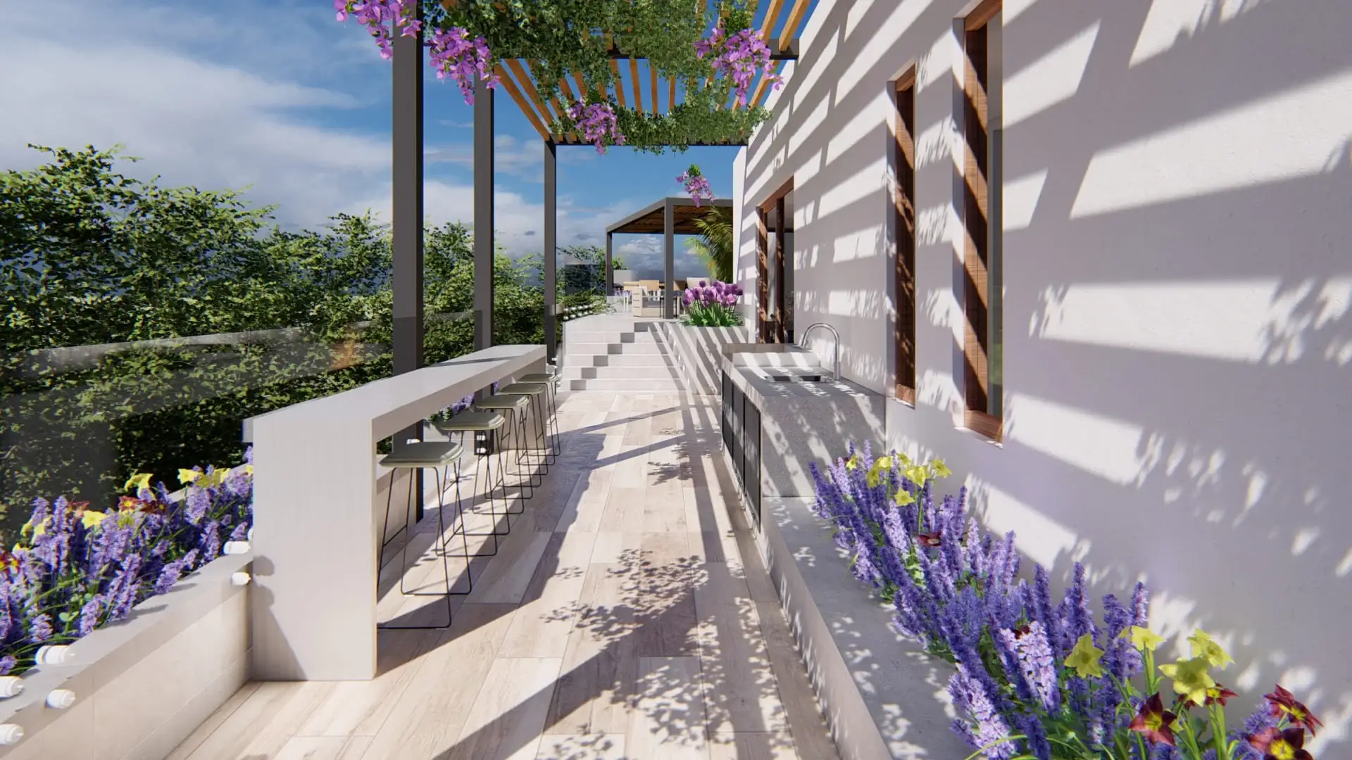 terraza minimalista